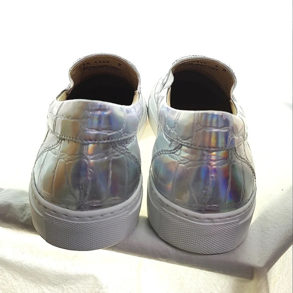 Cool Holographic Croc Embossed Slip On Shoes EUC ๐ - Picture 6 of 16